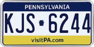 PA license plate KJS6244