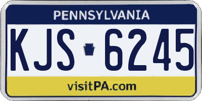 PA license plate KJS6245