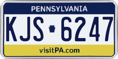 PA license plate KJS6247