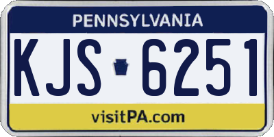 PA license plate KJS6251