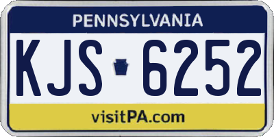 PA license plate KJS6252