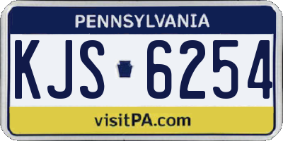 PA license plate KJS6254