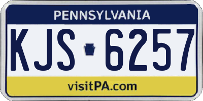 PA license plate KJS6257
