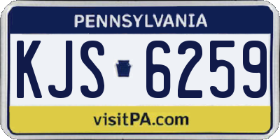 PA license plate KJS6259