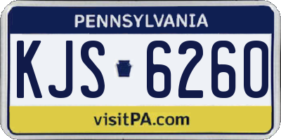 PA license plate KJS6260