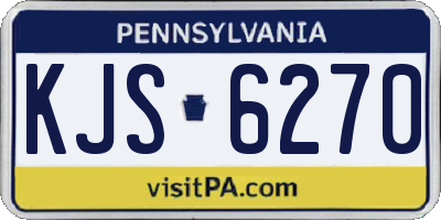 PA license plate KJS6270