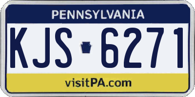 PA license plate KJS6271