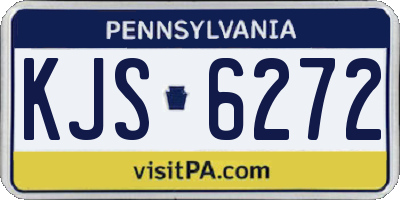 PA license plate KJS6272