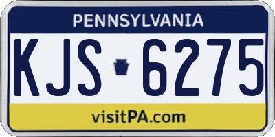 PA license plate KJS6275