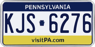 PA license plate KJS6276
