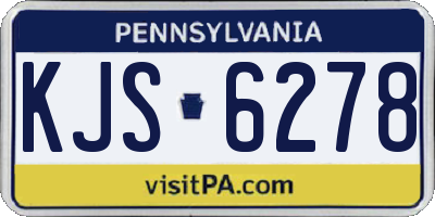 PA license plate KJS6278