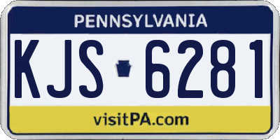 PA license plate KJS6281