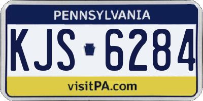 PA license plate KJS6284