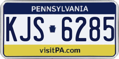 PA license plate KJS6285