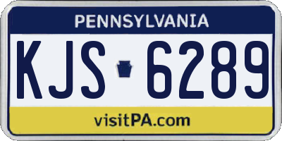 PA license plate KJS6289