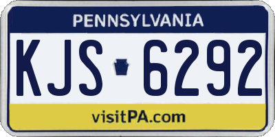 PA license plate KJS6292
