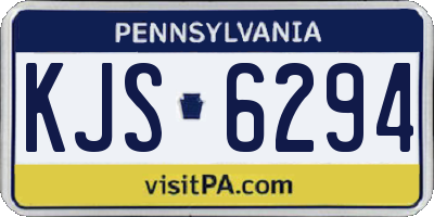 PA license plate KJS6294