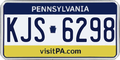 PA license plate KJS6298