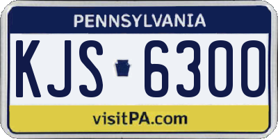 PA license plate KJS6300