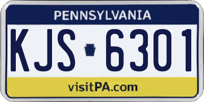 PA license plate KJS6301