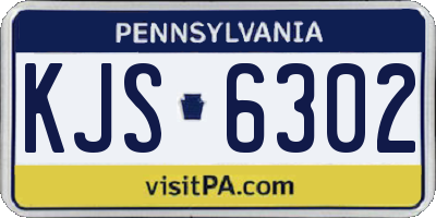 PA license plate KJS6302