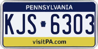 PA license plate KJS6303