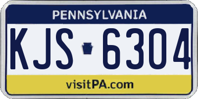 PA license plate KJS6304