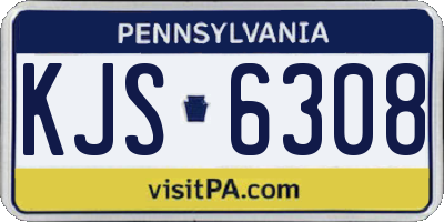PA license plate KJS6308