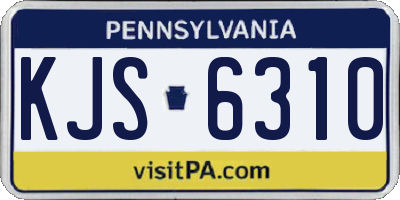 PA license plate KJS6310