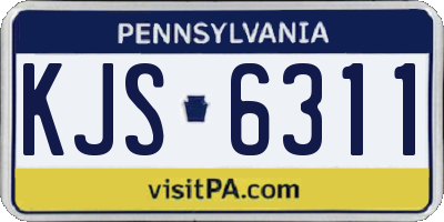 PA license plate KJS6311