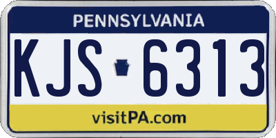 PA license plate KJS6313