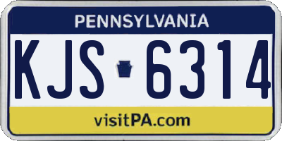 PA license plate KJS6314