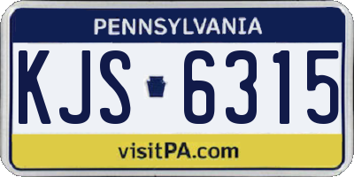 PA license plate KJS6315