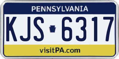 PA license plate KJS6317
