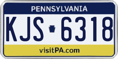 PA license plate KJS6318