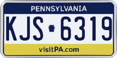 PA license plate KJS6319