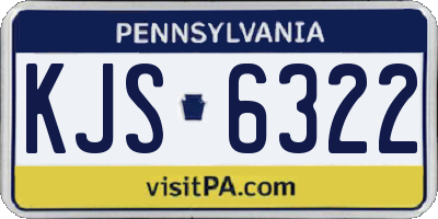 PA license plate KJS6322