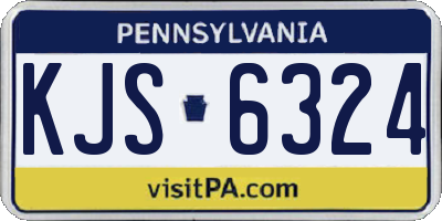 PA license plate KJS6324