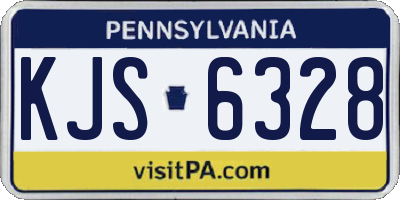 PA license plate KJS6328