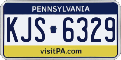 PA license plate KJS6329