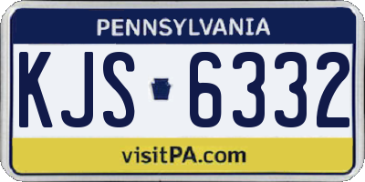 PA license plate KJS6332