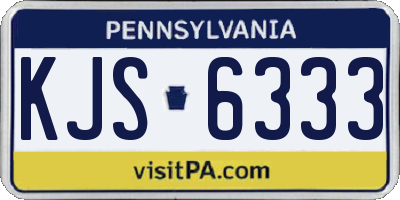 PA license plate KJS6333
