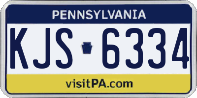PA license plate KJS6334