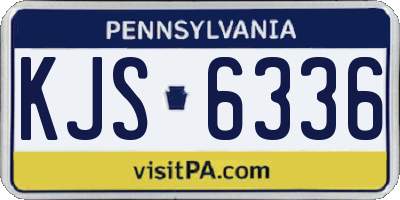 PA license plate KJS6336