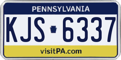 PA license plate KJS6337
