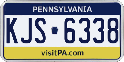 PA license plate KJS6338