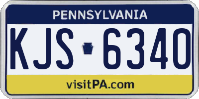 PA license plate KJS6340