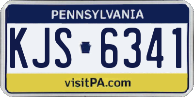 PA license plate KJS6341