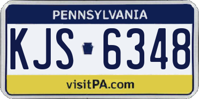 PA license plate KJS6348