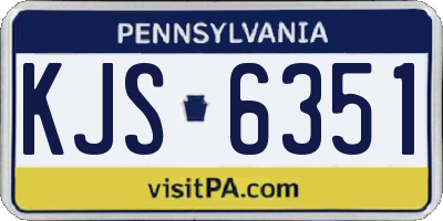 PA license plate KJS6351